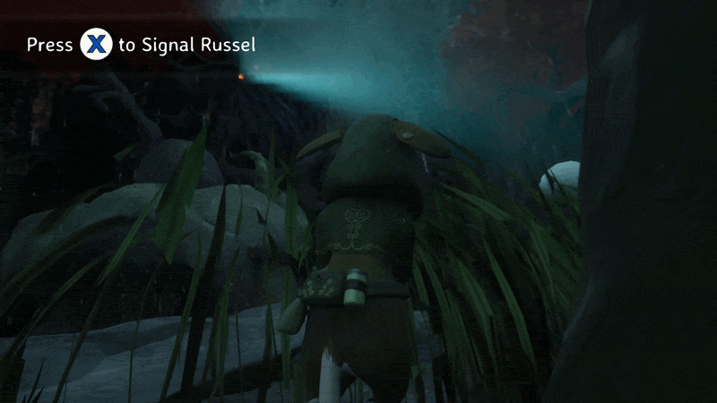 Using the slingshot and signaling Russel in Encounter 3