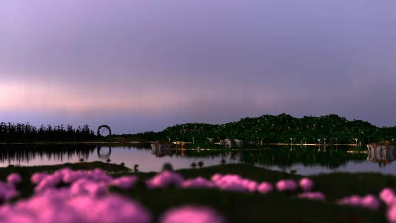 Expansive Fantasy Survival ocean environment render